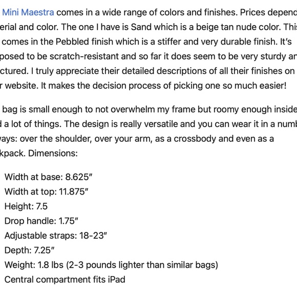 Senreve Mini Maestra Sand Pebbled Leather Shoulder bag NEW - Picture 11 of 15